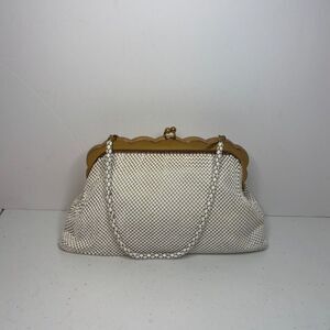 Whiting & Davis Vintage Ivory Mesh Evening Handbag Designer